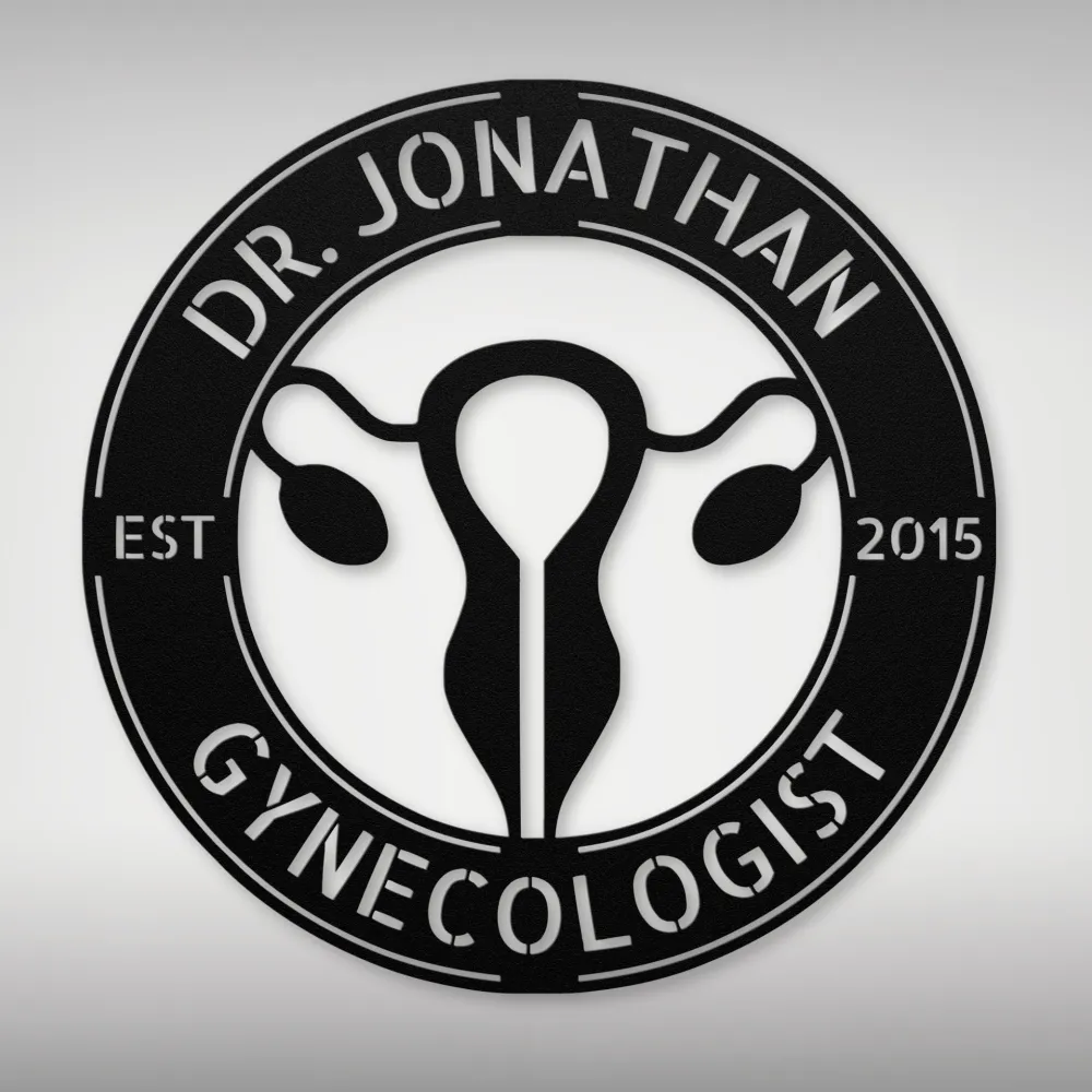 Personalized Gynecologist Metal Sign